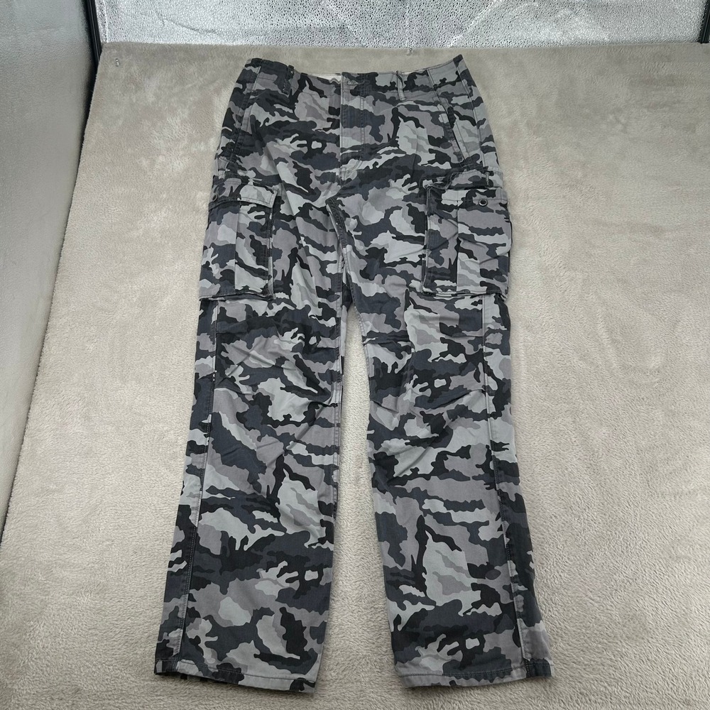 Levis Ace Camo Cargo Pants Mens 34x31 Gray Tactical Military Outdoor White Tab